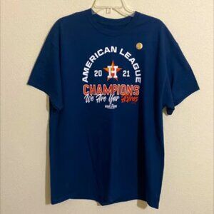 AMERICAN LEAGUE Men's T-Shirt; World Series 2021 Champions WE ARE YOUR ASTROS